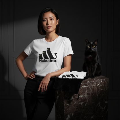 猫tシャツ ねこ 猫イラスト おもしろ tシャツ かわいい Nekodesu｜アダルト&キッズサイズ