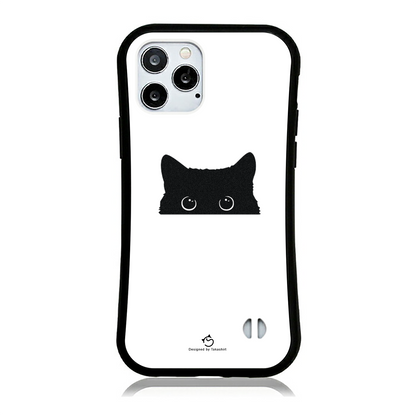 ケース ねこ 猫イラスト  可愛い黒い猫スマホ ケース iPhone14 ケース iPhone15