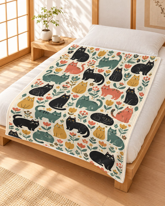 Muted Cats and Botanicals Seamless Pattern-7__02_BED.png