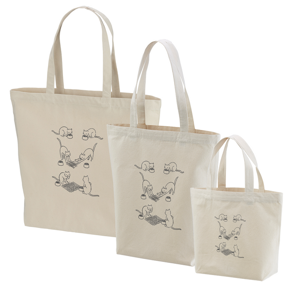 猫トート バッグ 猫 エコ バッグ 猫囲碁