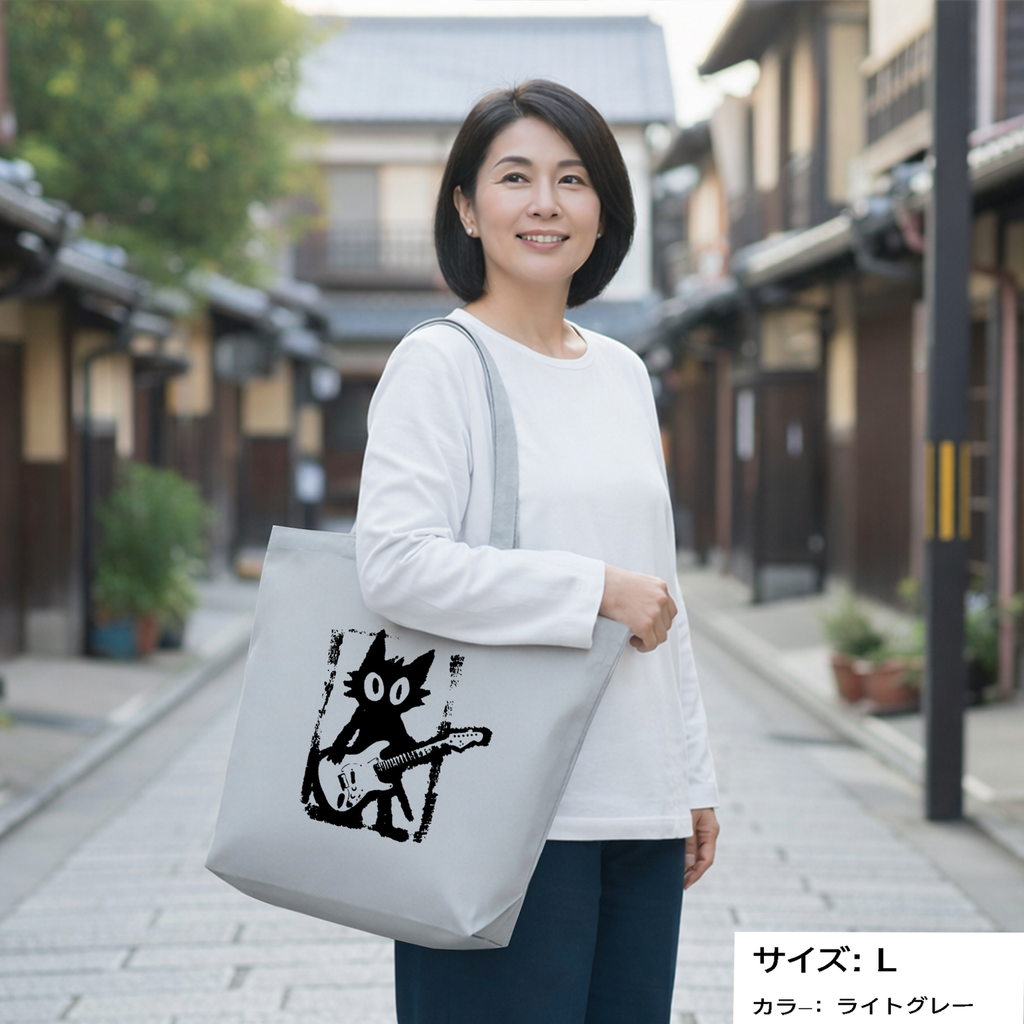 猫トート バッグ  猫 猫ギターロック