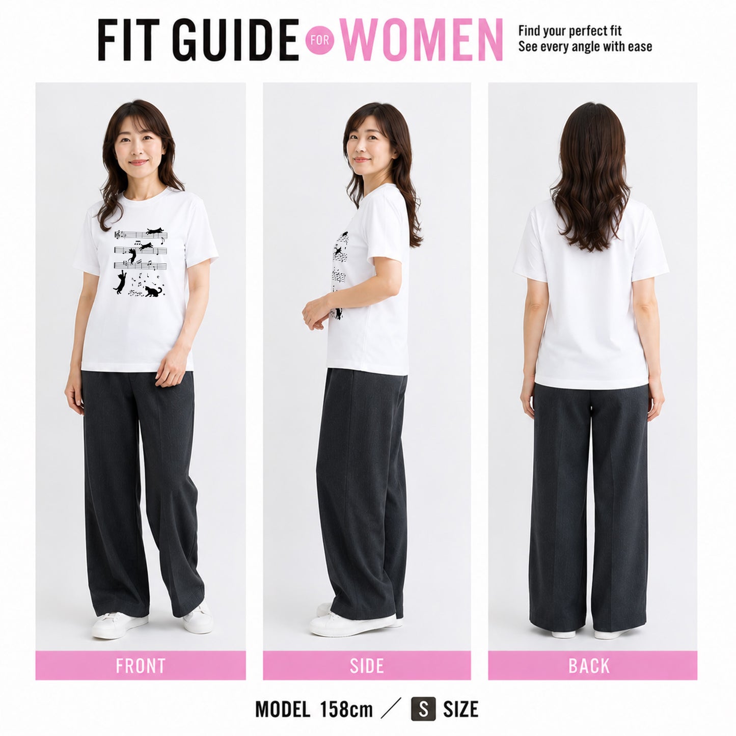 猫ミュージックノート Tシャツ | 音楽家 ギフト