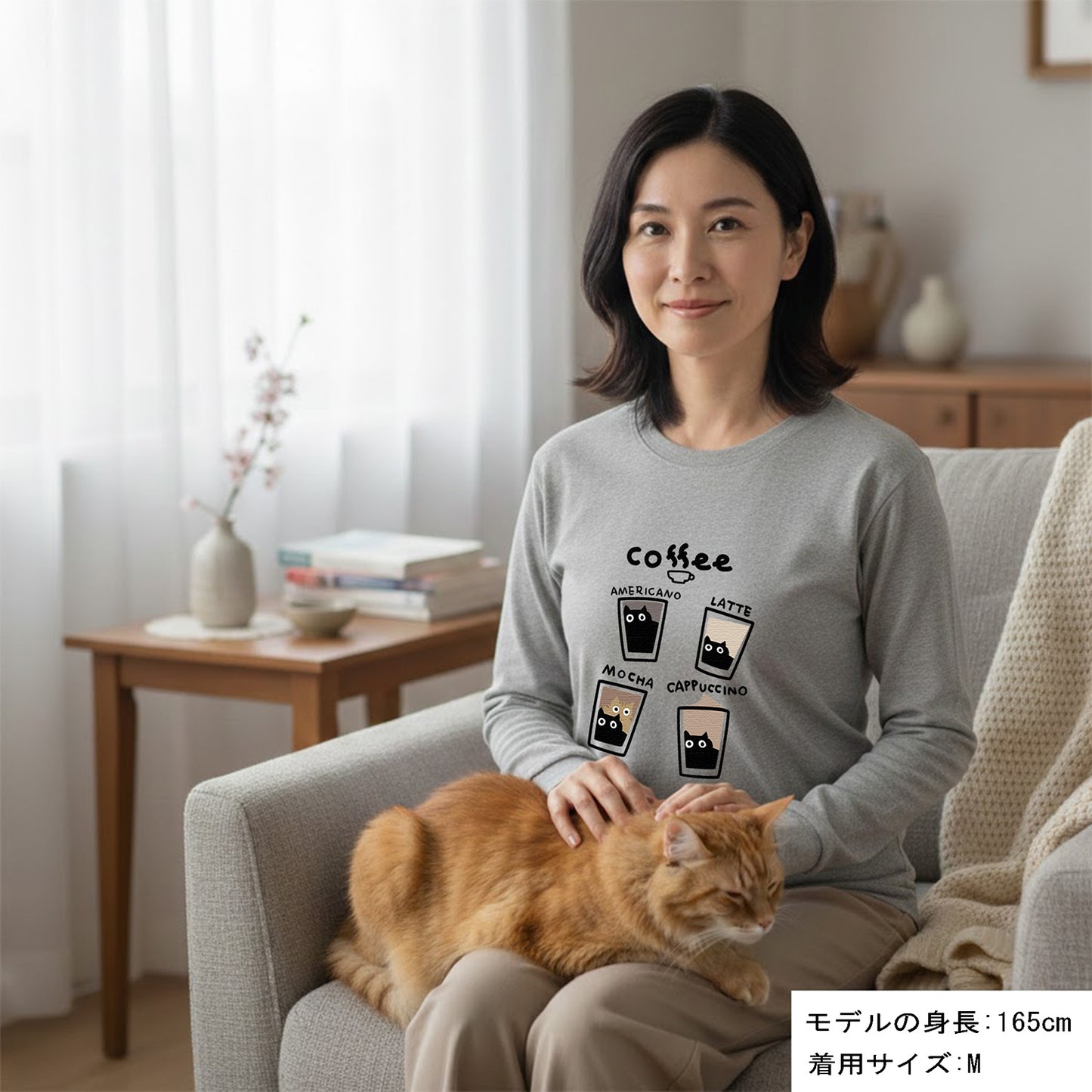 猫 ロン t 猫 長袖 t シャツ ねこ 猫イラスト猫カフェ