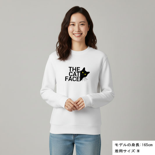 猫 トレーナー ねこ かわいい 猫イラスト THE CAT FACE2
