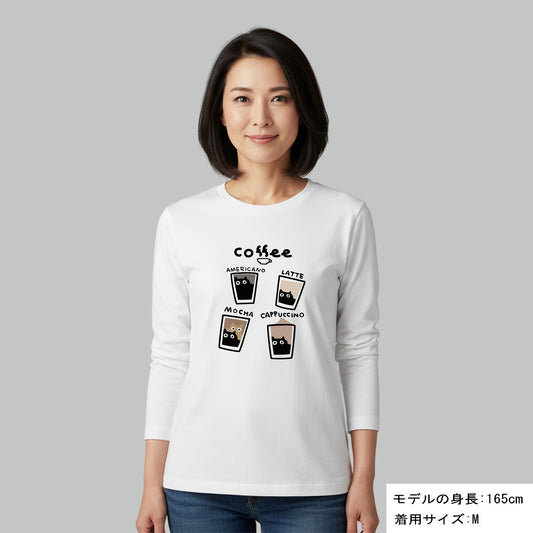 猫 ロン t 猫 長袖 t シャツ ねこ 猫イラスト猫カフェ