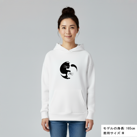 猫 パーカー ねこ かわいい 猫イラスト 陰陽サークル猫