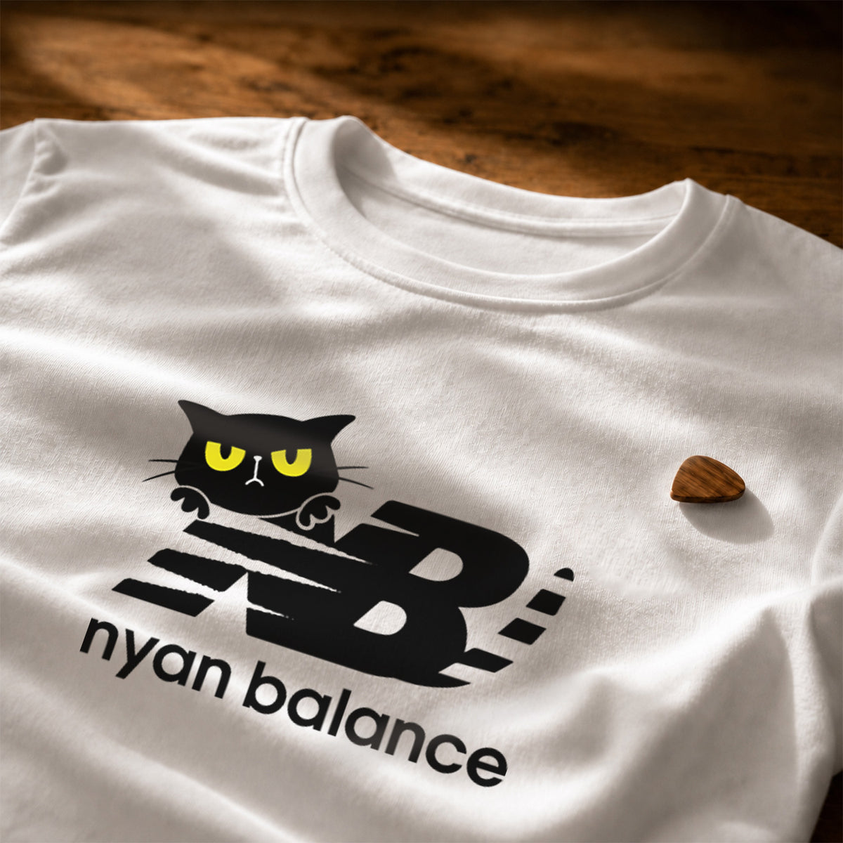 猫 長袖Tシャツ｜Nyan Balance猫イラスト｜ねこ ロンT メンズ レディース S-2XL