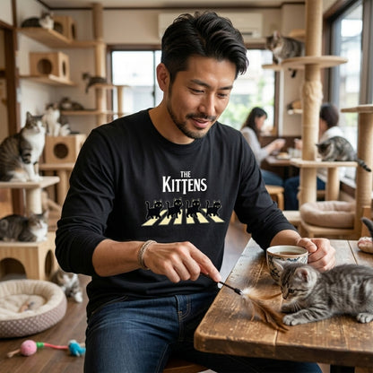猫 長袖Tシャツ｜THE KITTENS 猫イラスト｜ねこ ロンT メンズ レディース S-2XL
