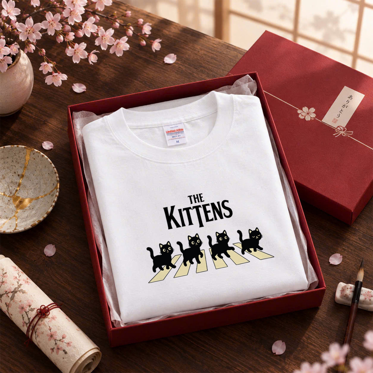 猫 長袖Tシャツ｜THE KITTENS 猫イラスト｜ねこ ロンT メンズ レディース S-2XL