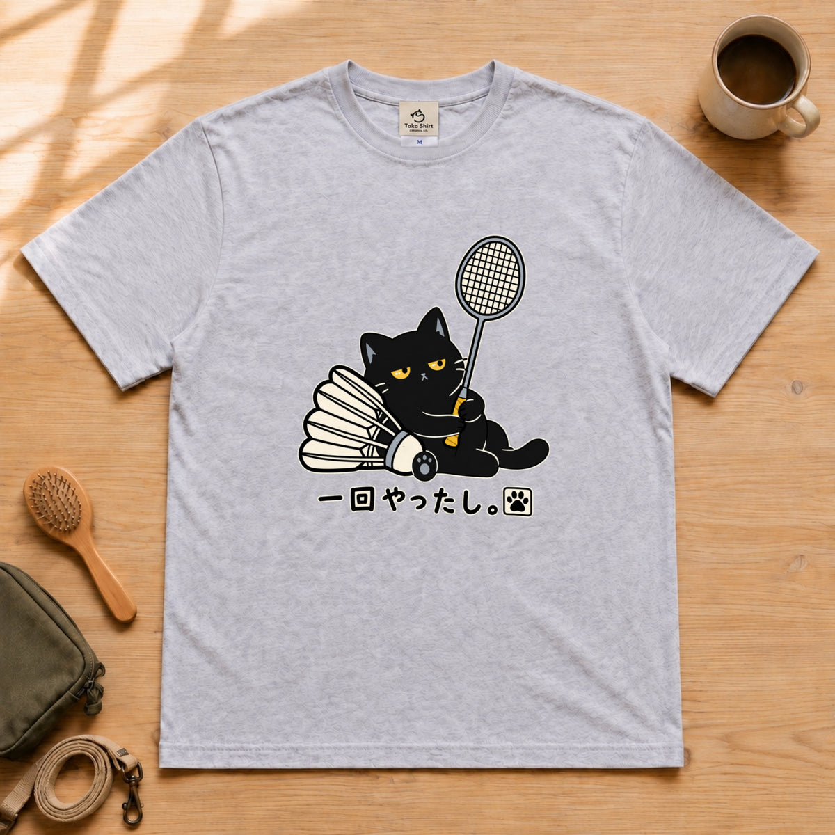 TAKA-1009-07 グレー フロントプリント