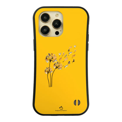 ケース いぬ 犬 イラスト チワワ タンポポ  スマホ ケース iPhone8, SE2, SE3 ~ ケース iPhone16セリア