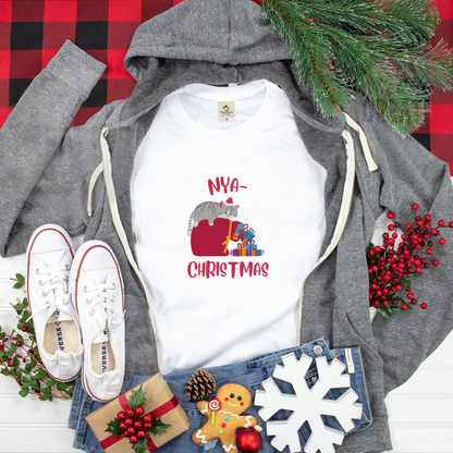 【クリスマス限定商品】猫tシャツ ねこ 猫イラスト 猫クリスマス.