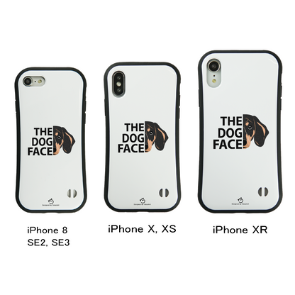 ケース いぬ 犬 イラスト  ダックス フンド THE DOG FACE スマホ ケース iPhone8, SE2, SE3 ~ ケース iPhone16シリーズ