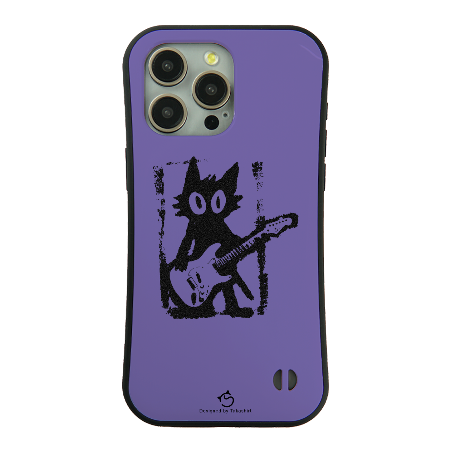 ケース ねこ 猫ギターロック スマホ ケース iPhone8, SE2, SE3 ~ ケースiPhone17シリーズ