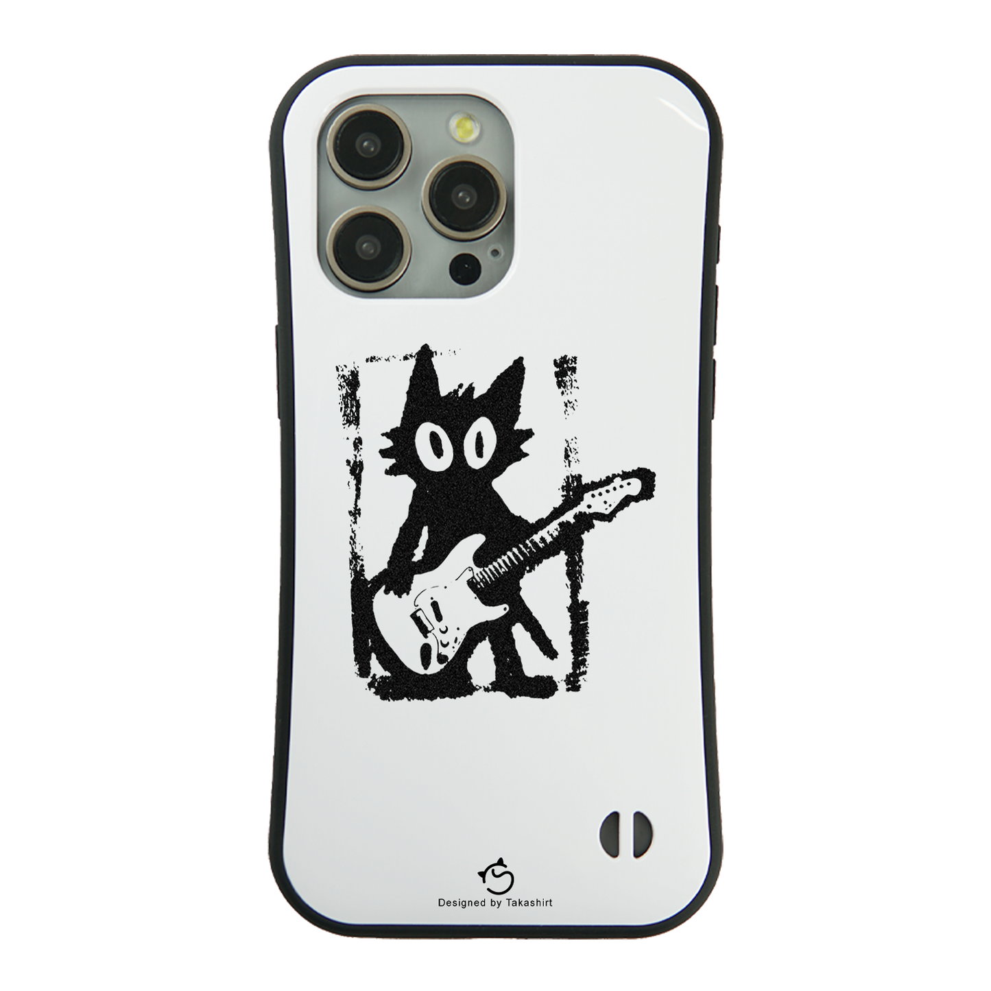 ケース ねこ 猫ギターロック スマホ ケース iPhone8, SE2, SE3 ~ ケースiPhone17シリーズ