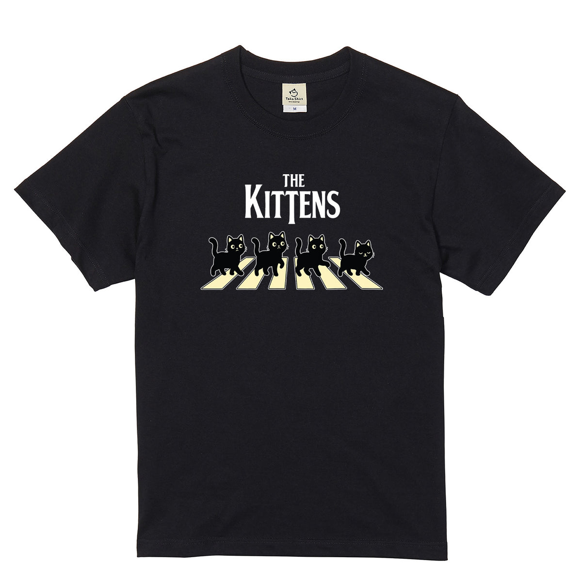THE KITTENS | 横断歩道 ゆるかわ 子猫 パロディTシャツ【猫好き・愛猫家・イベント・ギフトに最適】