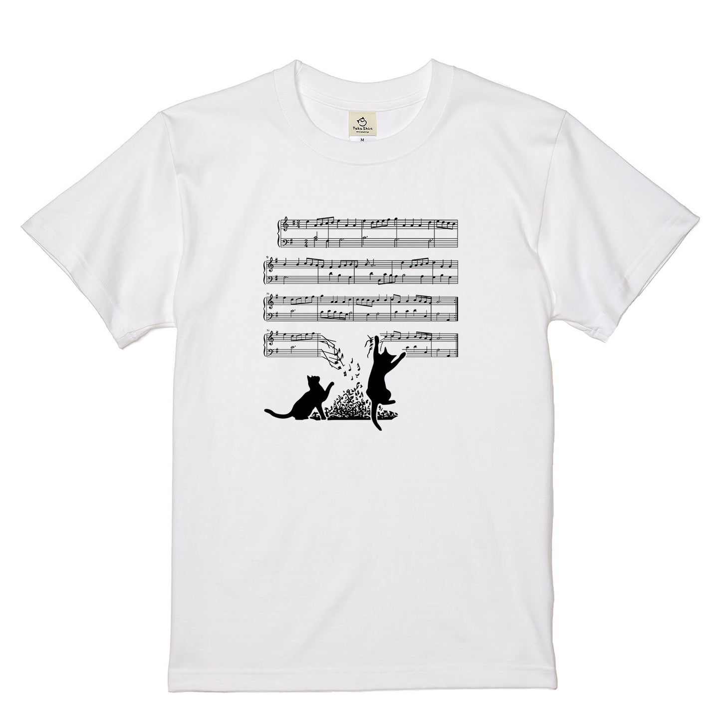 猫音符 Tシャツ | 音楽好きに人気