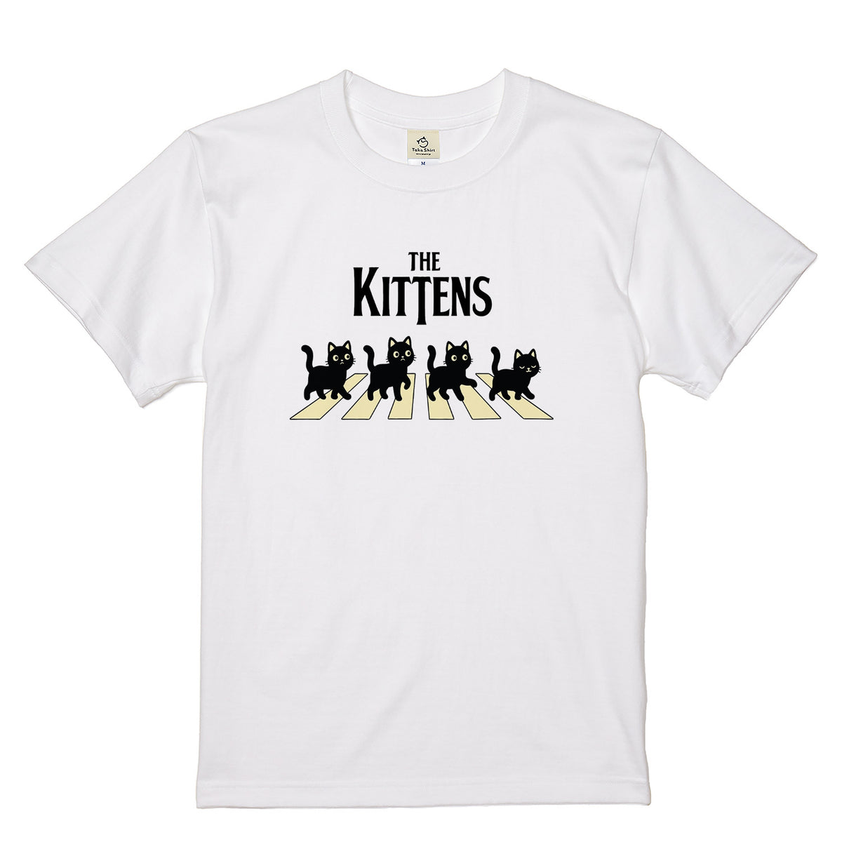 THE KITTENS | 横断歩道 ゆるかわ 子猫 パロディTシャツ【猫好き・愛猫家・イベント・ギフトに最適】