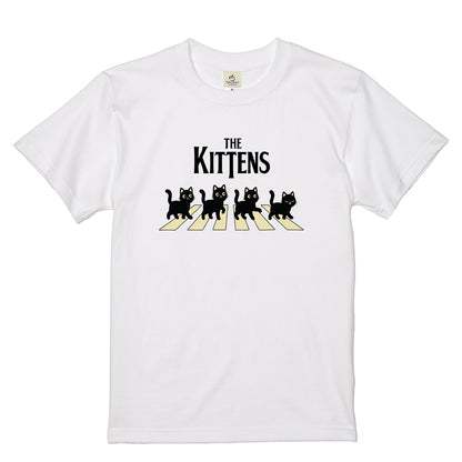 THE KITTENS | 横断歩道 ゆるかわ 子猫 パロディTシャツ【猫好き・愛猫家・イベント・ギフトに最適】