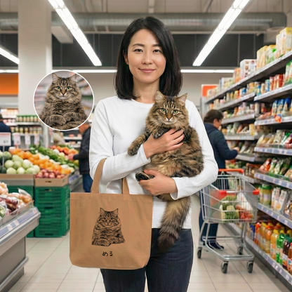 名入れ＆写真入れ｜うちの子オリジナル トートバッグ｜ペット（猫/犬）ギフト・誕生日/クリスマス/母の日対応