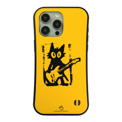 ケース ねこ 猫ギターロック スマホ ケース iPhone8, SE2, SE3 ~ ケースiPhone17シリーズ
