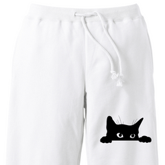 猫 スウェット パンツ ねこ かわいい 猫イラスト 可愛い黒い猫 2.