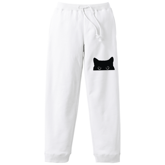 猫 スウェット パンツ ねこ かわいい 猫イラスト 可愛い黒い猫.