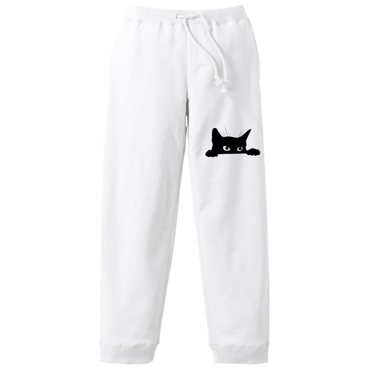 猫 スウェット パンツ ねこ かわいい 猫イラスト 可愛い黒い猫 2.