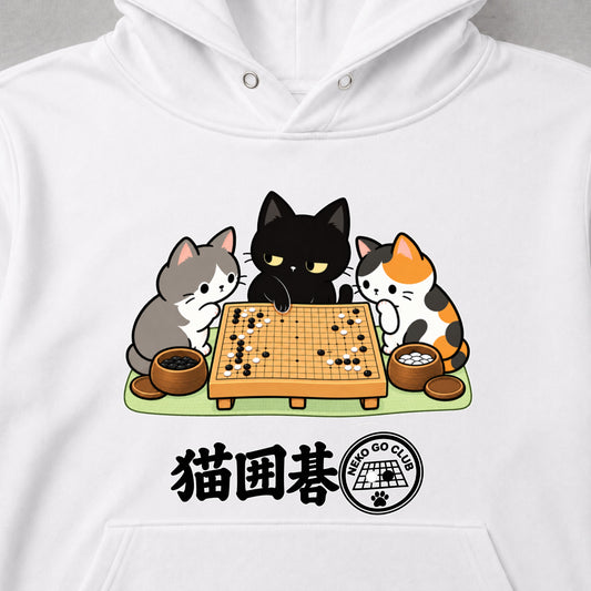 Cat Go Club 猫囲碁 パーカー｜フロントプリント