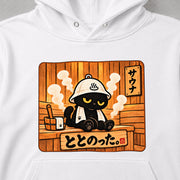 Sauna Cat サウナ黒猫 ととのった。 パーカー｜フロントプリント