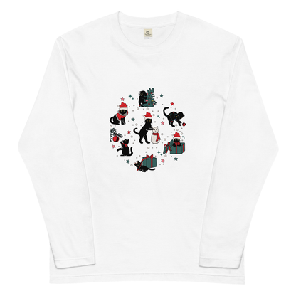 【クリスマス限定商品】猫 ロン t 猫 長袖 t シャツ ねこ 猫イラスト 猫クリスマス.