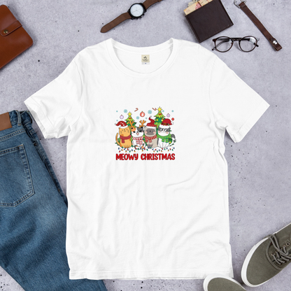 【クリスマス限定商品】猫tシャツ ねこ 猫イラスト 猫クリスマス.