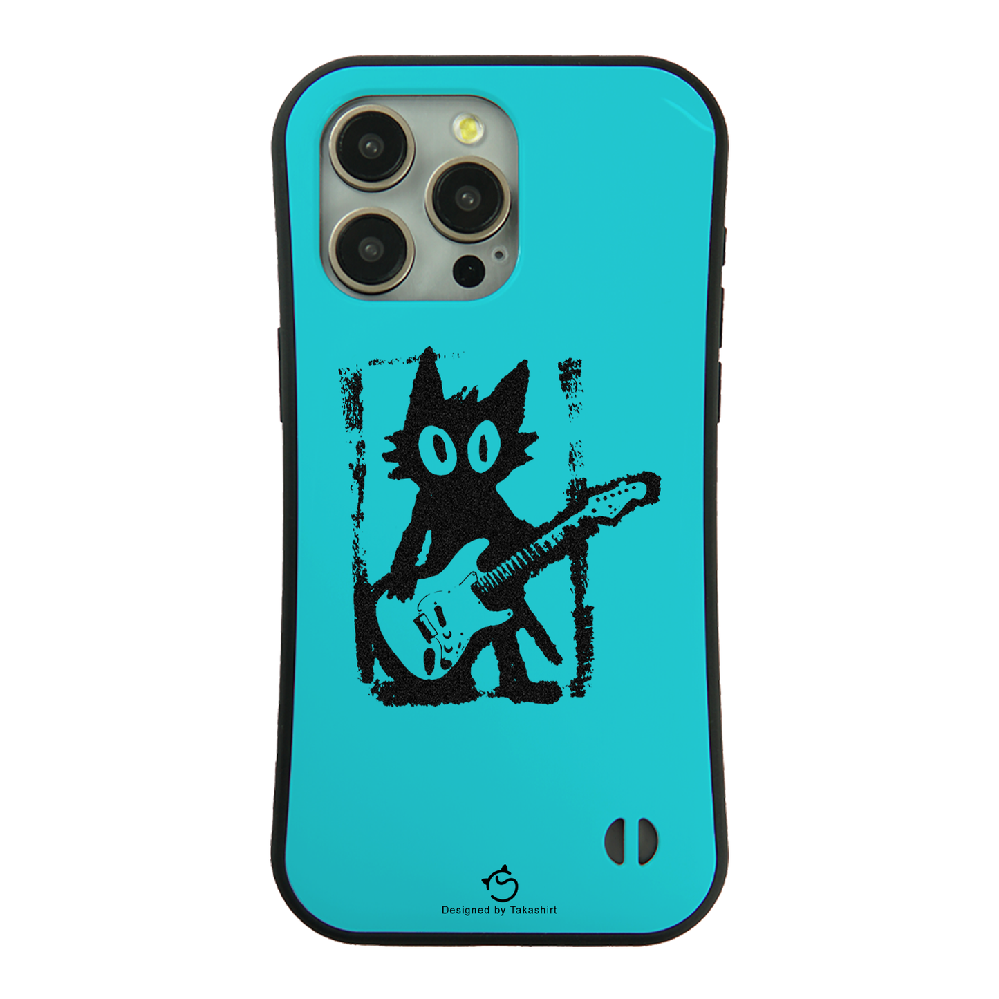 ケース ねこ 猫ギターロック スマホ ケース iPhone8, SE2, SE3 ~ ケースiPhone17シリーズ