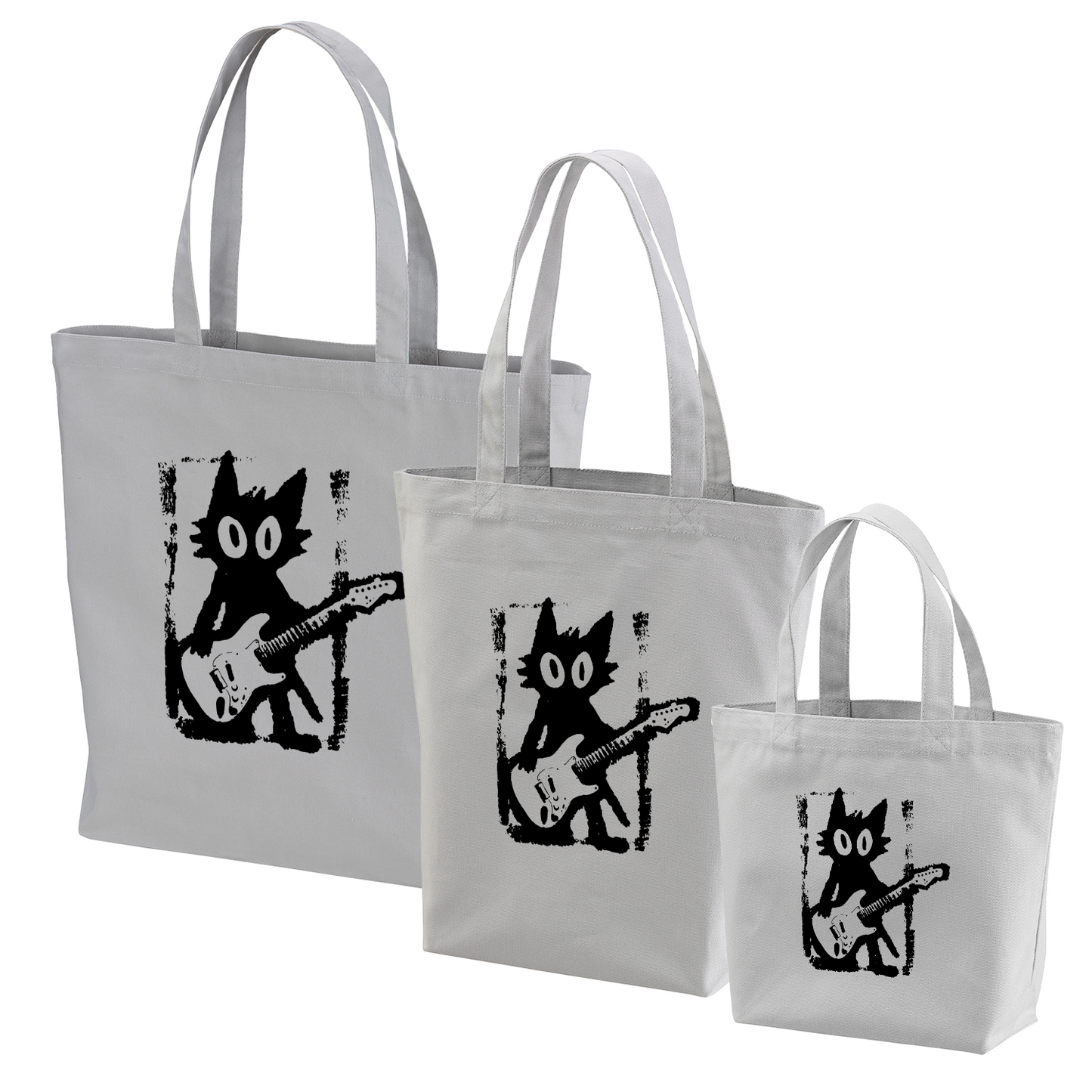 猫トート バッグ  猫 猫ギターロック