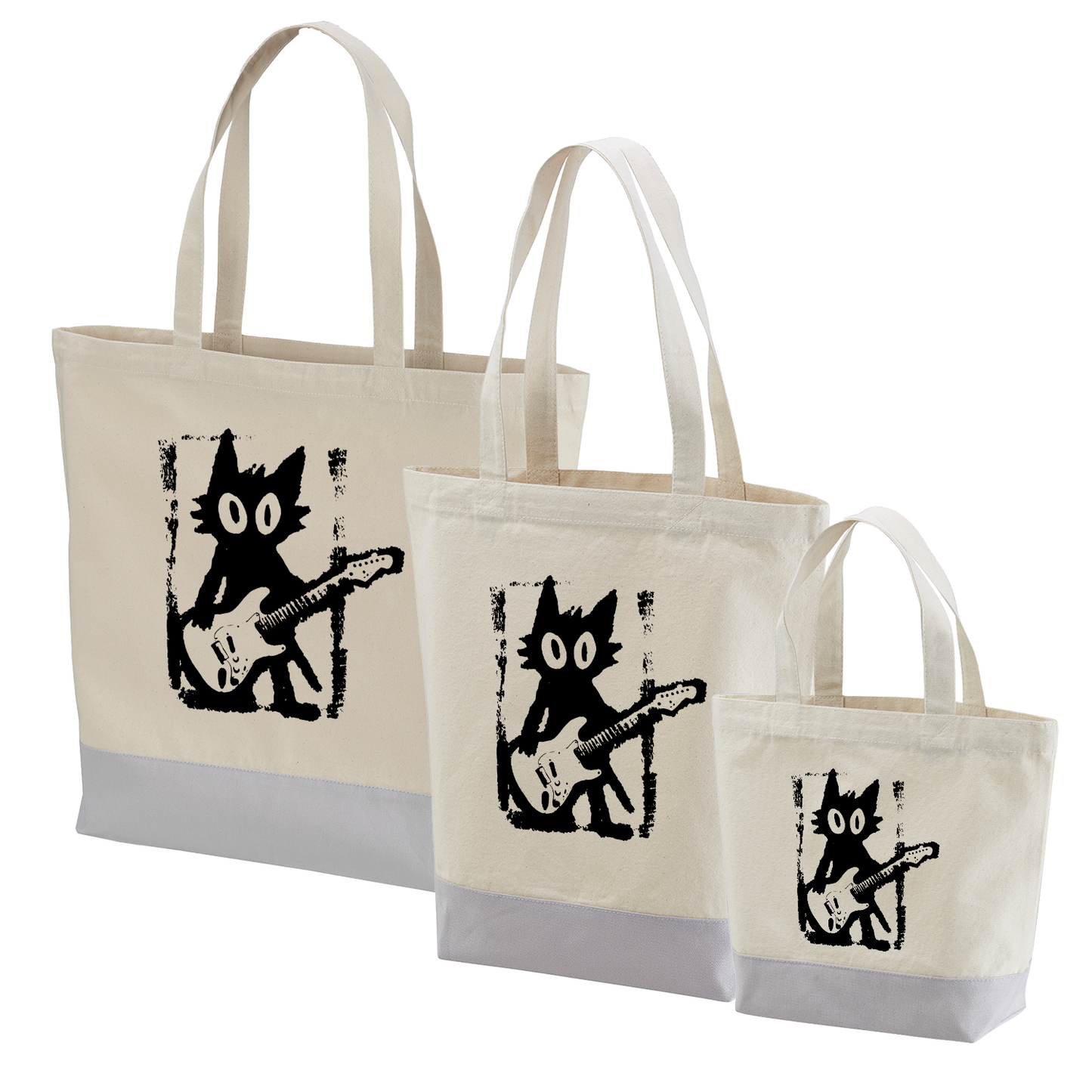 猫トート バッグ  猫 猫ギターロック