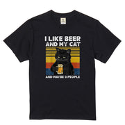 I LIKE BEER AND MY CAT｜猫／犬が選べるTシャツ