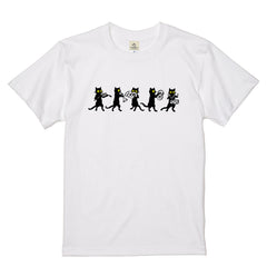 黒猫 音楽隊 Tシャツ ｜ 猫好き・吹奏楽・音楽好きに人気