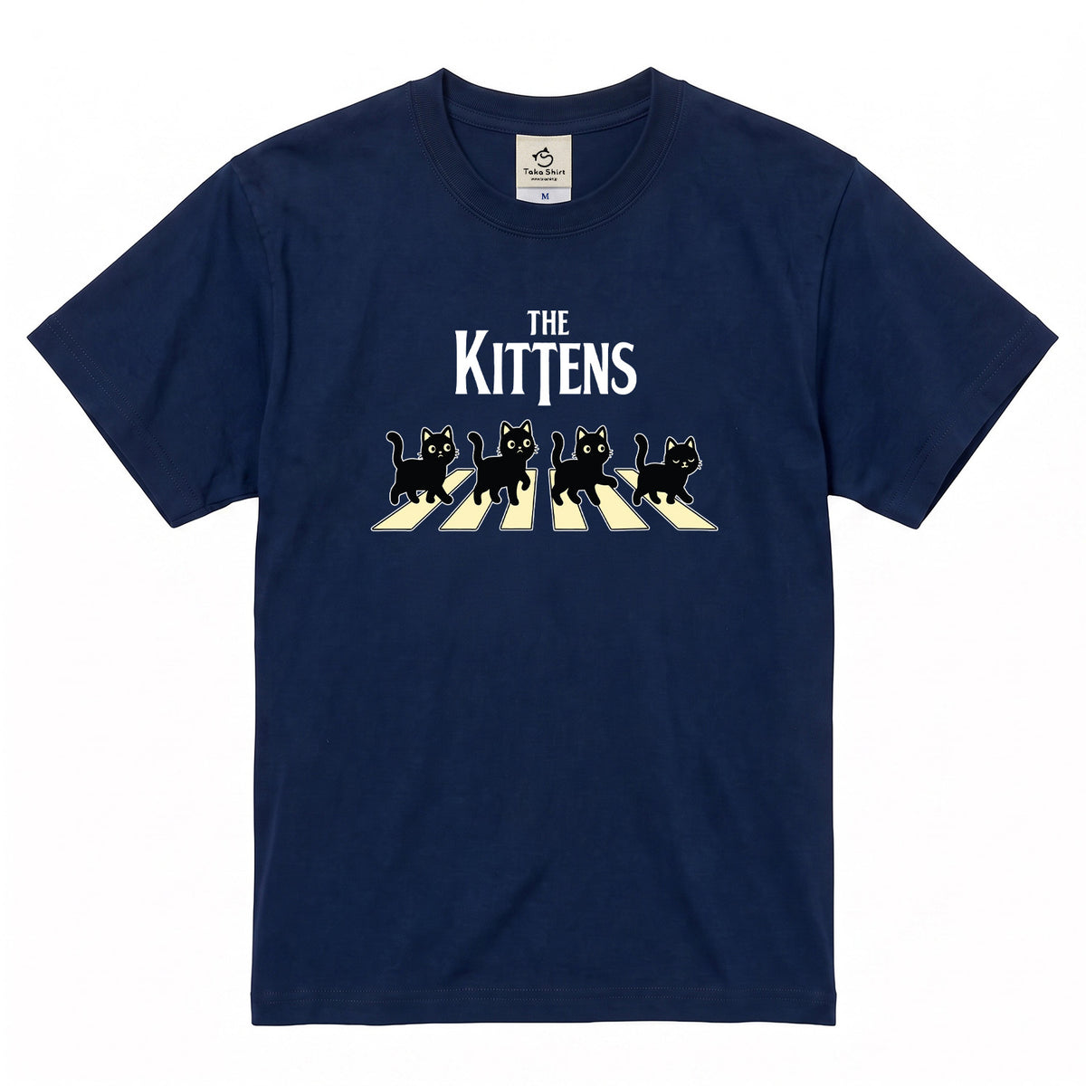 THE KITTENS | 横断歩道 ゆるかわ 子猫 パロディTシャツ【猫好き・愛猫家・イベント・ギフトに最適】