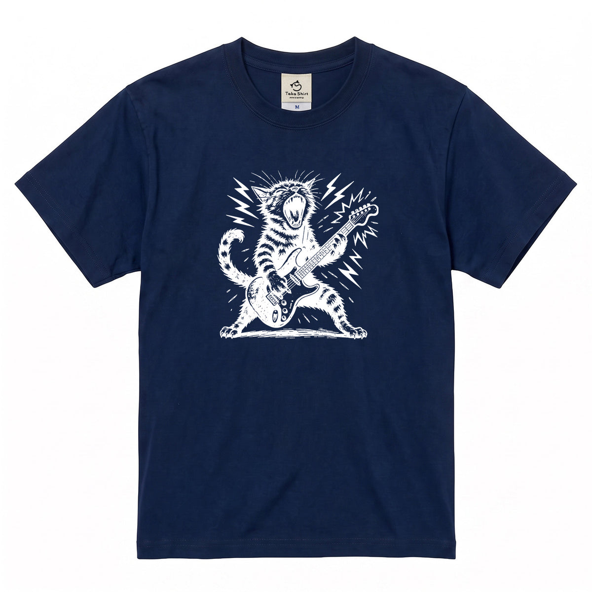 ロック猫ギター Tシャツ | 音楽好きに人気