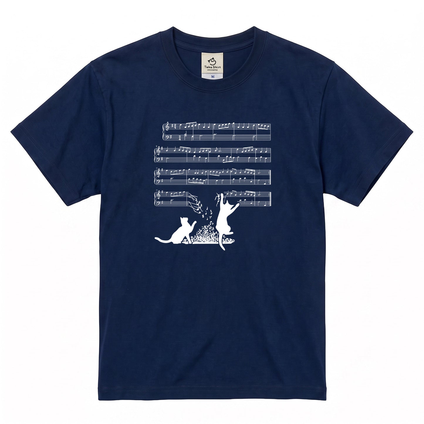 猫音符 Tシャツ | 音楽好きに人気