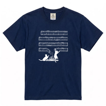 猫音符 Tシャツ | 音楽好きに人気
