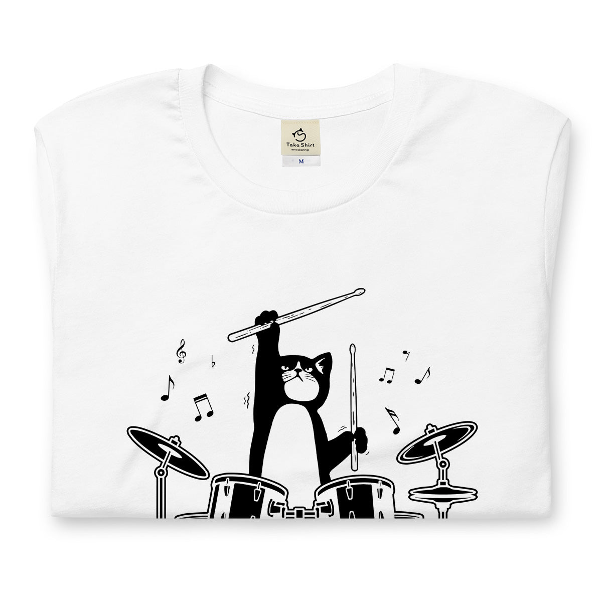 猫ドラム 猫Tシャツ｜音楽好きに人気