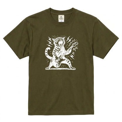 ロック猫ギター Tシャツ | 音楽好きに人気
