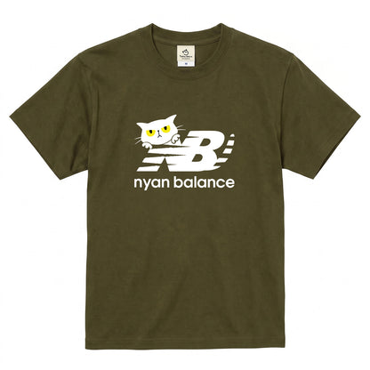 Nyan Balance 猫Tシャツ ｜おもしろ猫デザイン