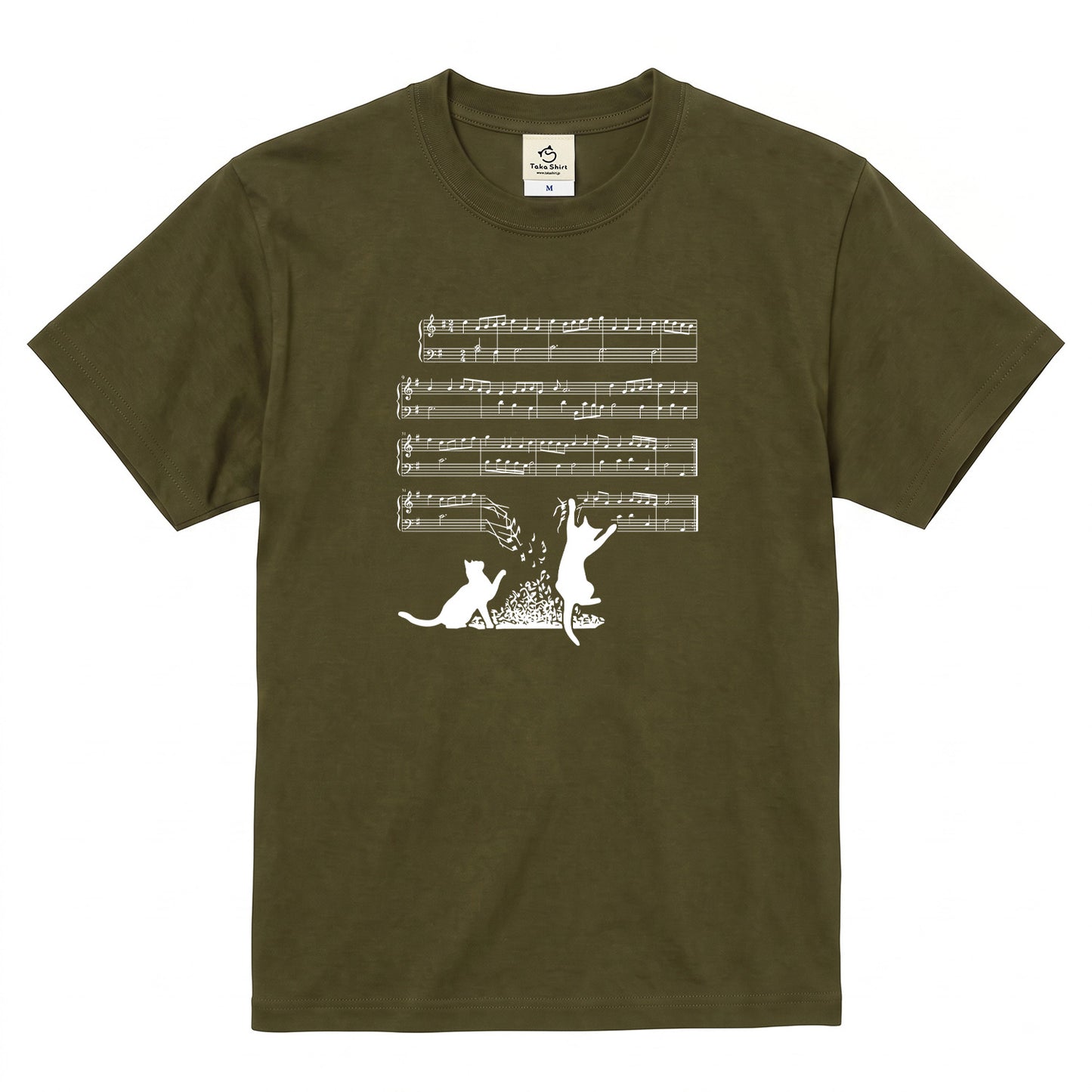 猫音符 Tシャツ | 音楽好きに人気