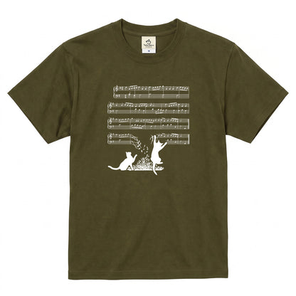 猫音符 Tシャツ | 音楽好きに人気