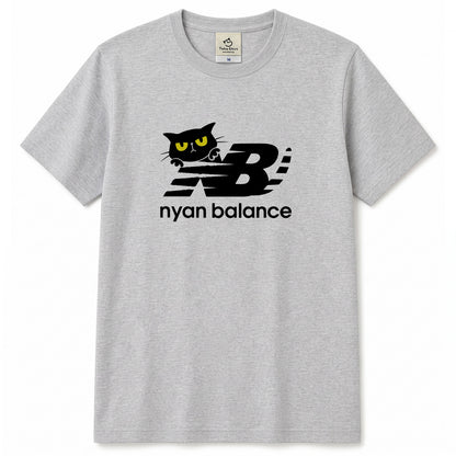 Nyan Balance 猫Tシャツ ｜おもしろ猫デザイン