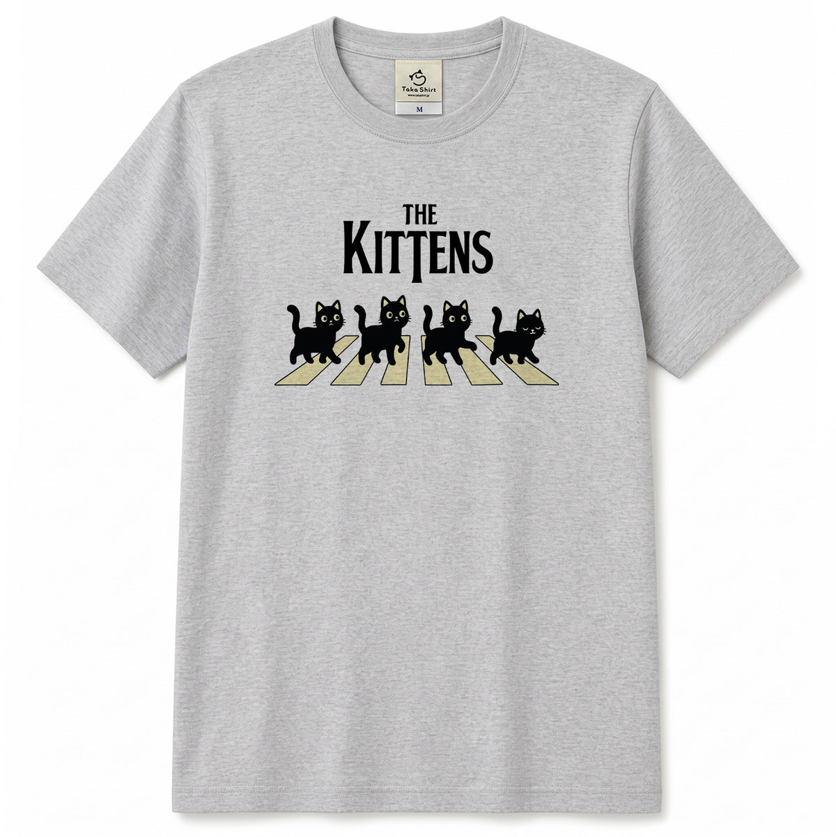THE KITTENS | 横断歩道 ゆるかわ 子猫 パロディTシャツ【猫好き・愛猫家・イベント・ギフトに最適】