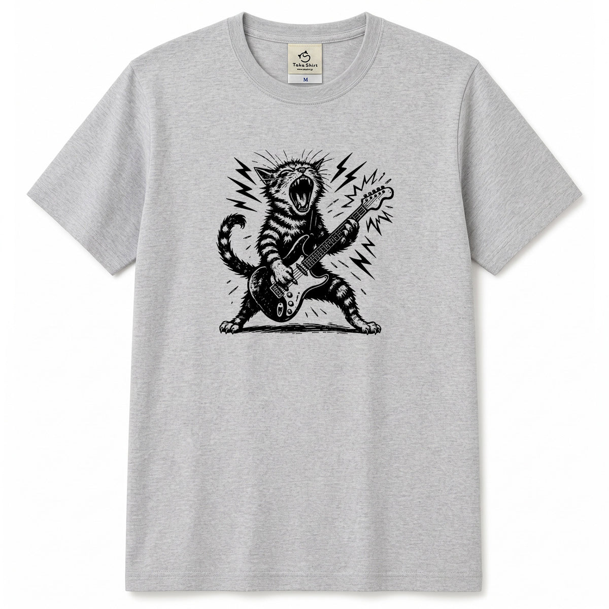 ロック猫ギター Tシャツ | 音楽好きに人気
