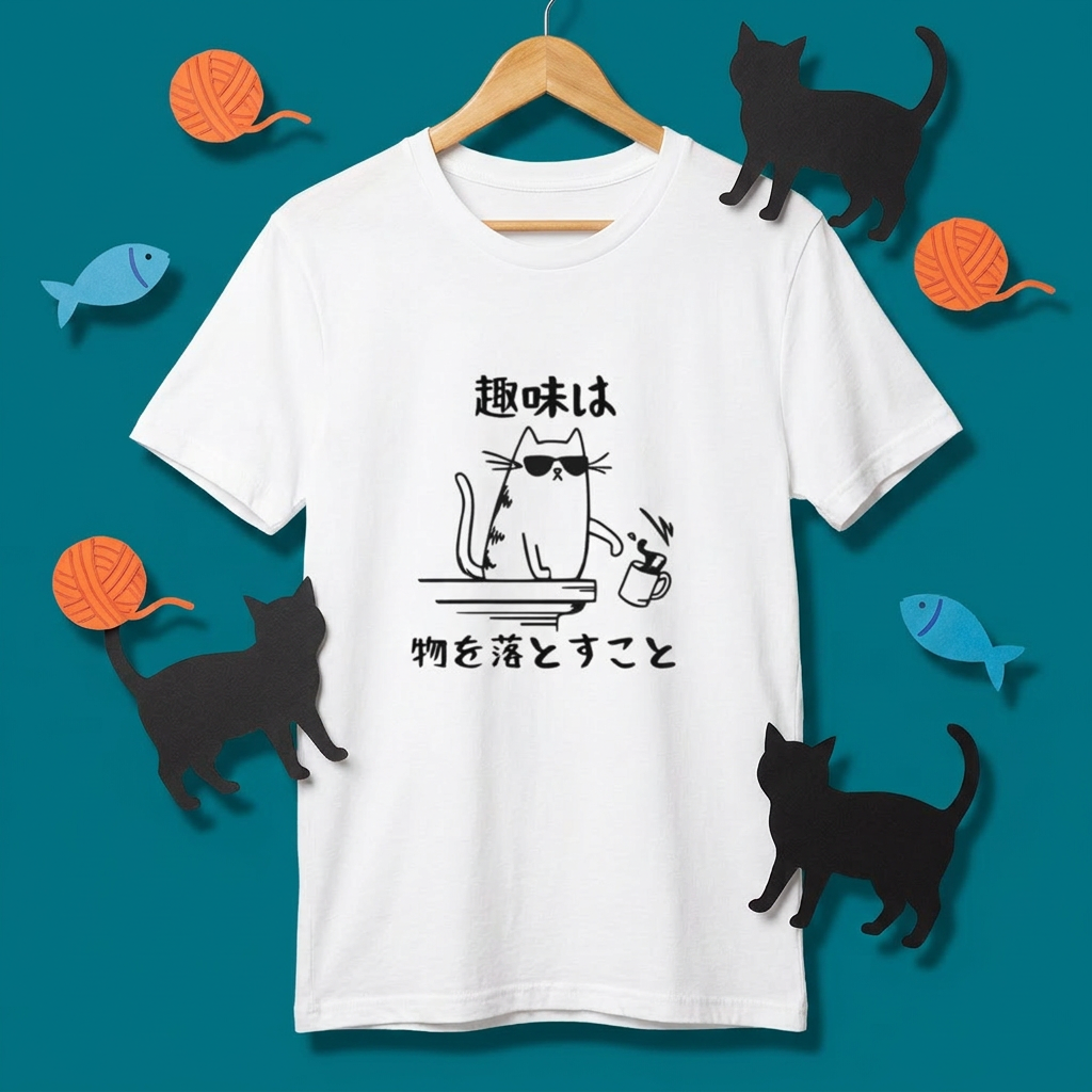 猫の趣味 猫Tシャツ｜おもしろ猫デザイン